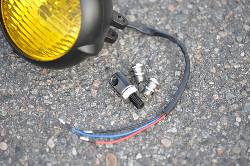 Aluminium Mini-Headlight in yellow